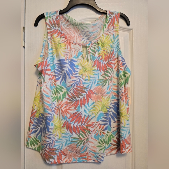 NWT Ladies LG St Johns Bay Tank Top Tropical Print - Picture 1 of 6